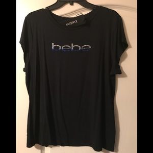 Cute Bebe Short Sleeve Bling Shirt